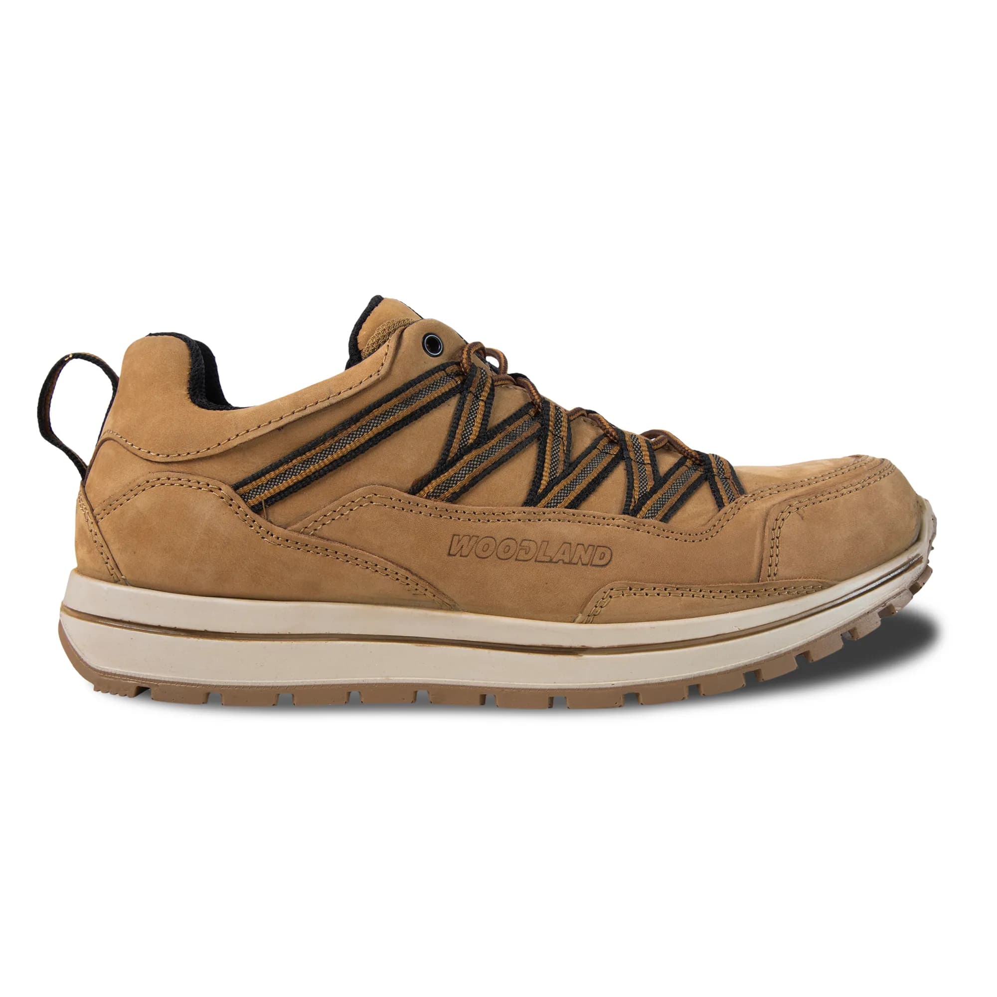 Camel Nubuck Men Casual Lace Up Shoes | WOODLAND | Woodlandworldwide