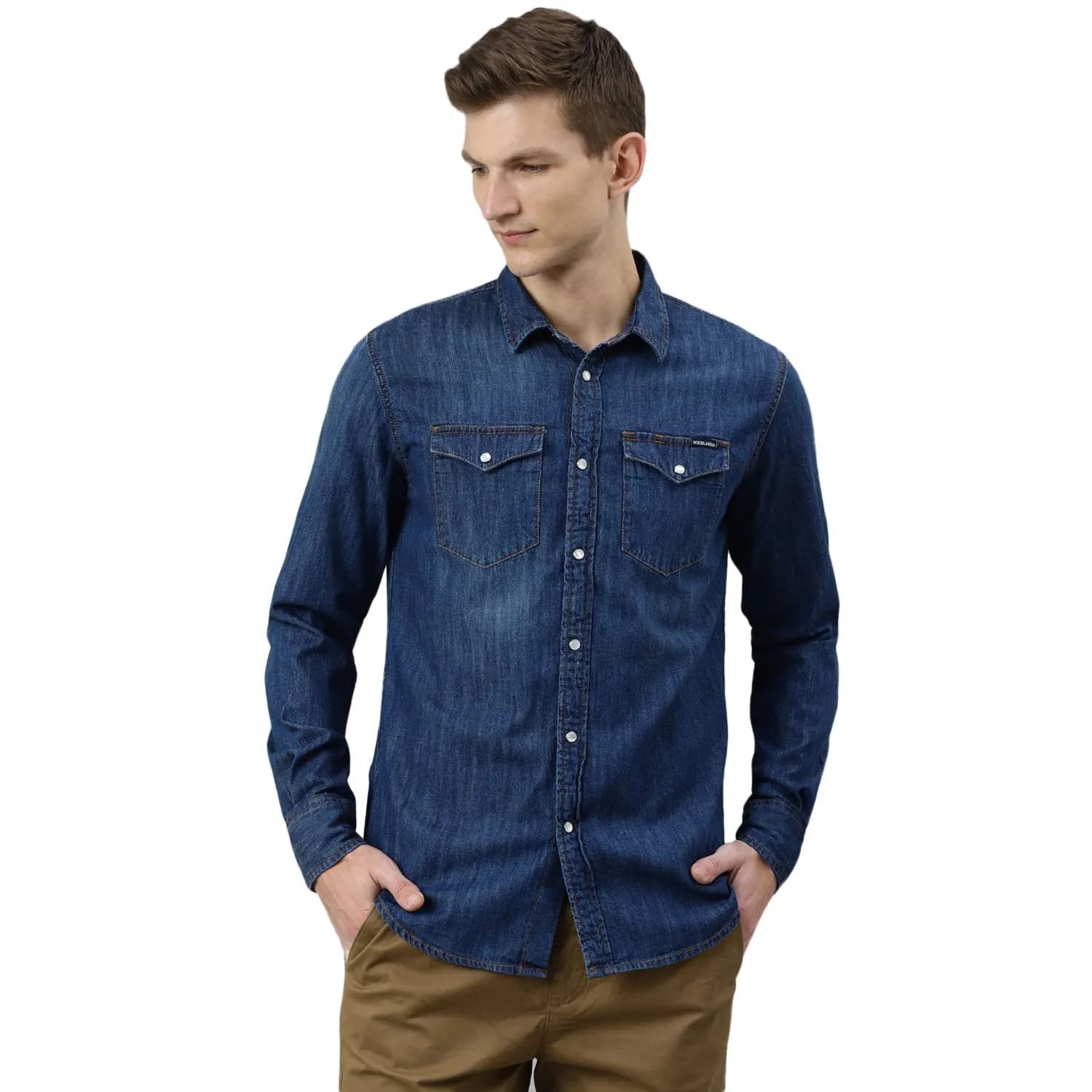 Dblue shirt for men | WOODLAND | Woodlandworldwide