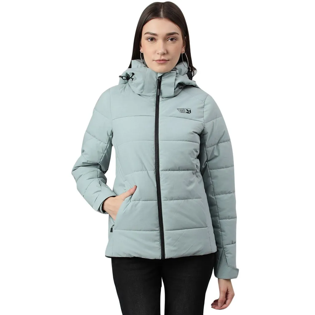 Grey Mist Quilted Jacket For Women | WOODLAND