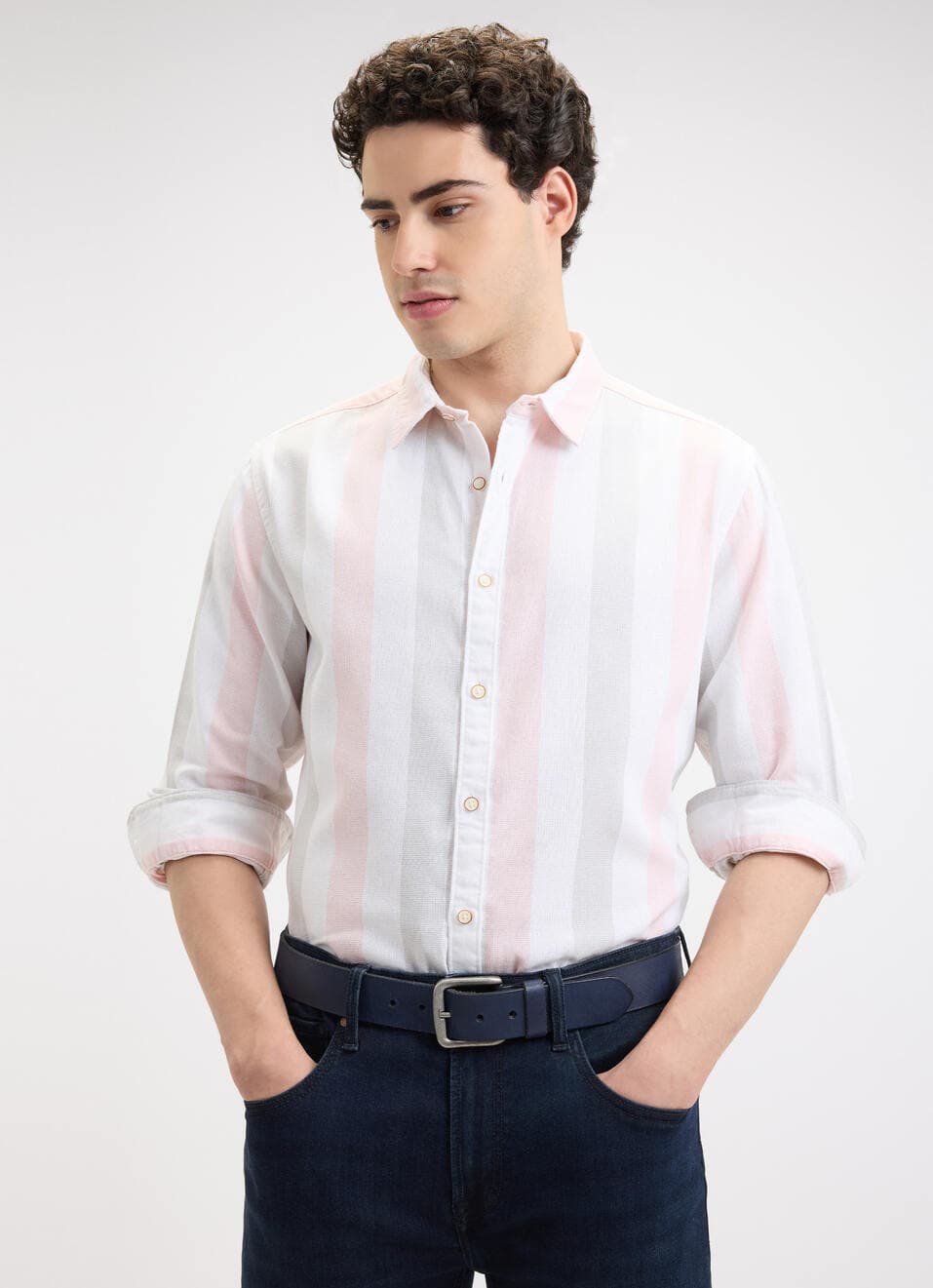 Men Blue Floral Print Full Sleeve Shirt | Pepejeans