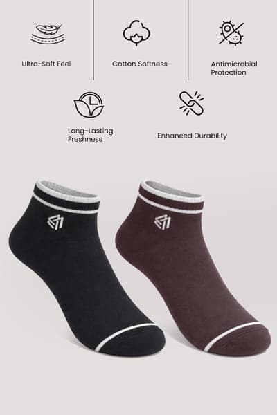 Pack of 2 John Players Sneaker Length Socks