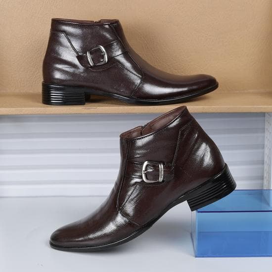 Men Wine Formal Boots | Metro Shoes