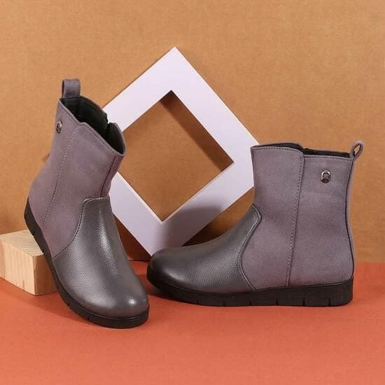 Women Grey Casual Boots | Metro Shoes