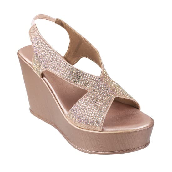 Women Gold Party Sandals | Metro Shoes