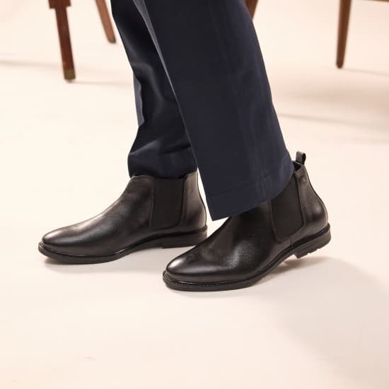 Men Black Formal Boots | Metro Shoes