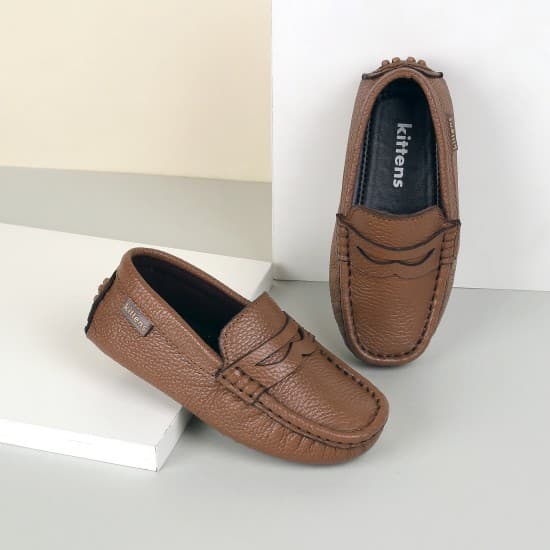 Boys Tan Casual Loafers