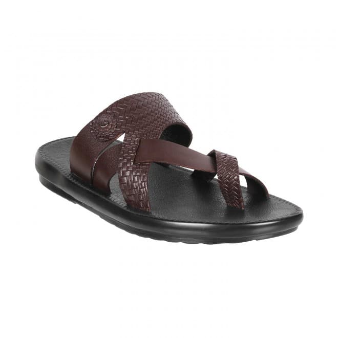 Men Brown Casual Slippers