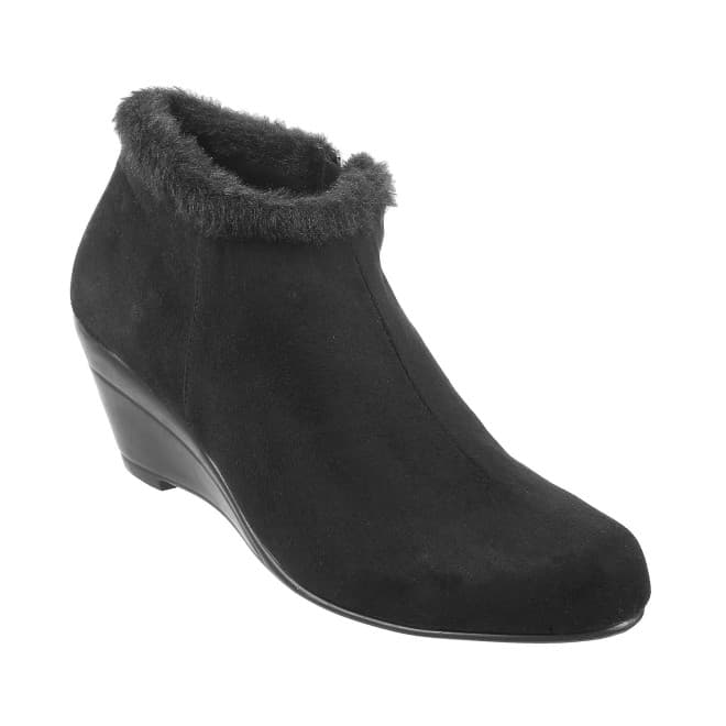 Women Black Party Boots | Mochi Shoes