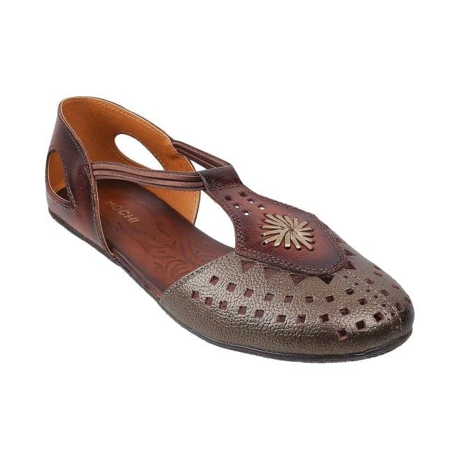 Women Bronze Casual Slip Ons | Mochi Shoes