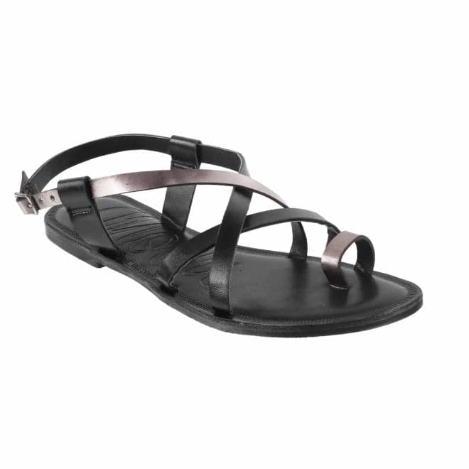Women Black Casual Sandals | Mochi Shoes