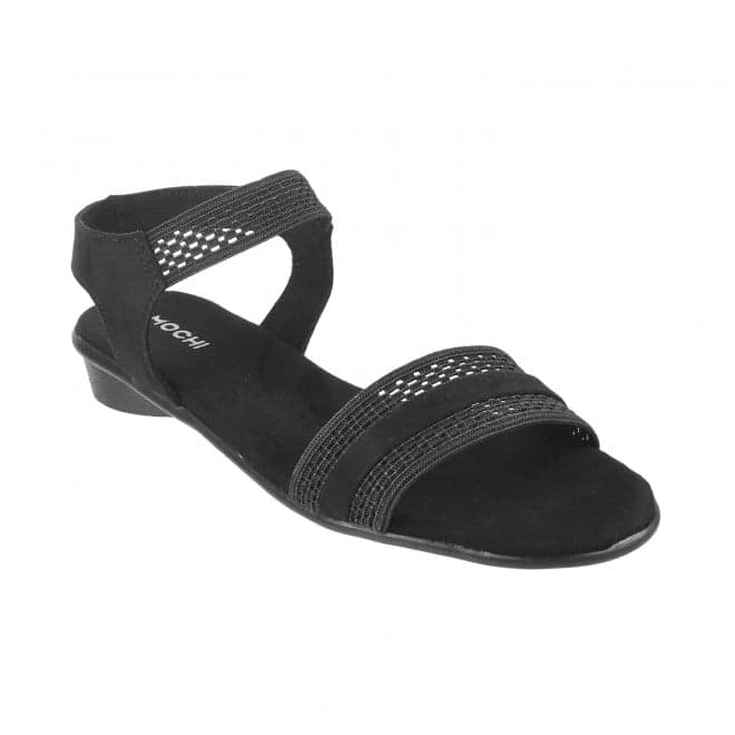 Women Black Casual Sandals | Mochi Shoes