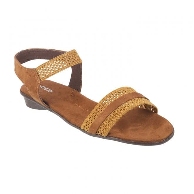 Women Tan Casual Sandals | Mochi Shoes