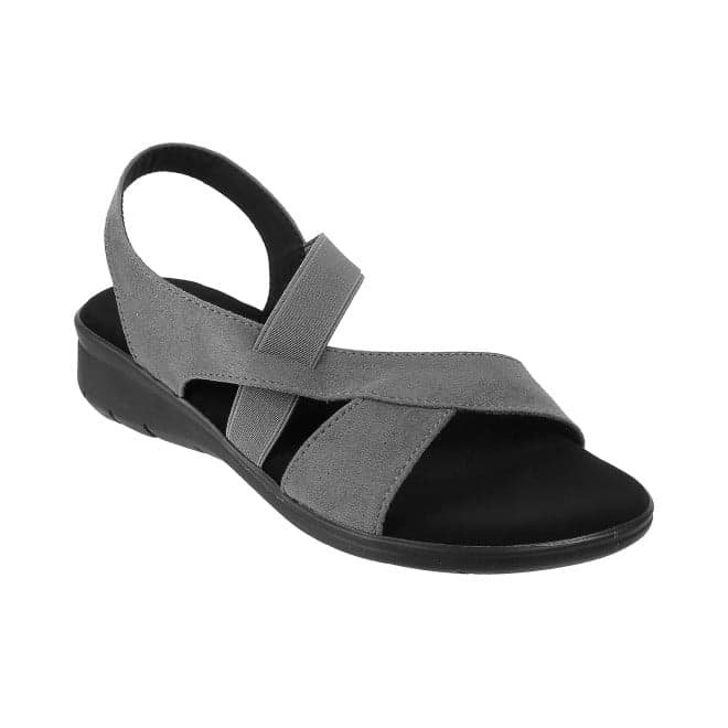 Women Grey Casual Sandals | Mochi Shoes