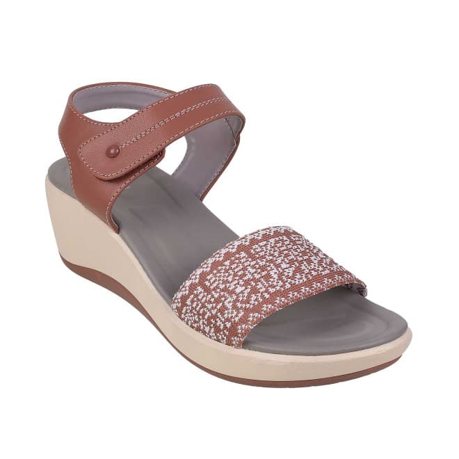 Women Peach Casual Sandals | Mochi Shoes