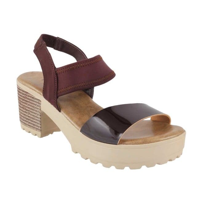Women Brown Casual Sandals | Mochi Shoes