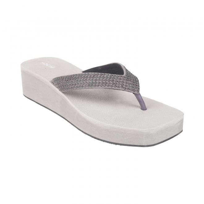 Women Grey Casual Sandals | Mochi Shoes