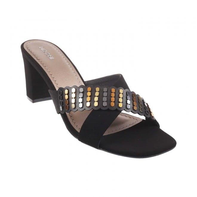 Women Black Casual Sandals | Mochi Shoes
