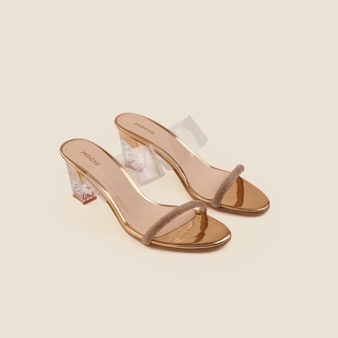 Women Rose-Gold Party Sandals