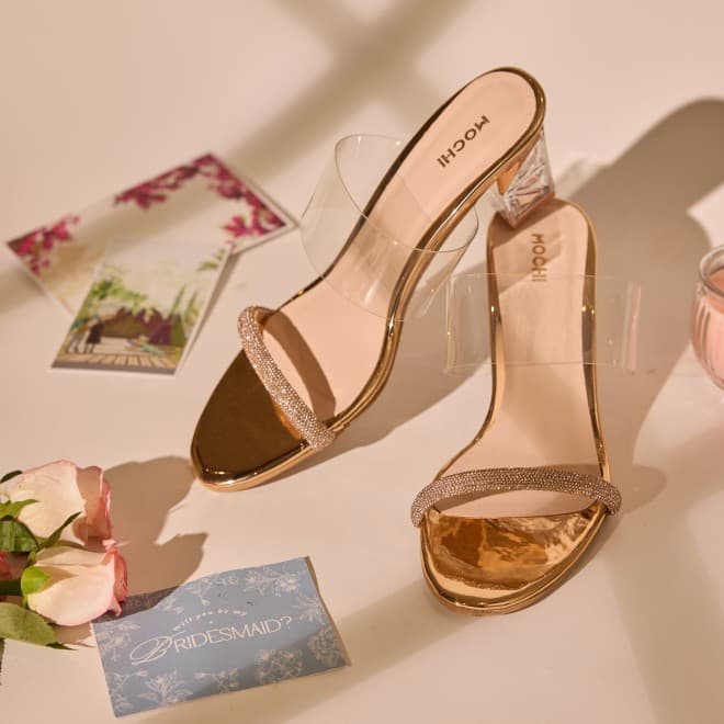 Women Rose-Gold Party Sandals
