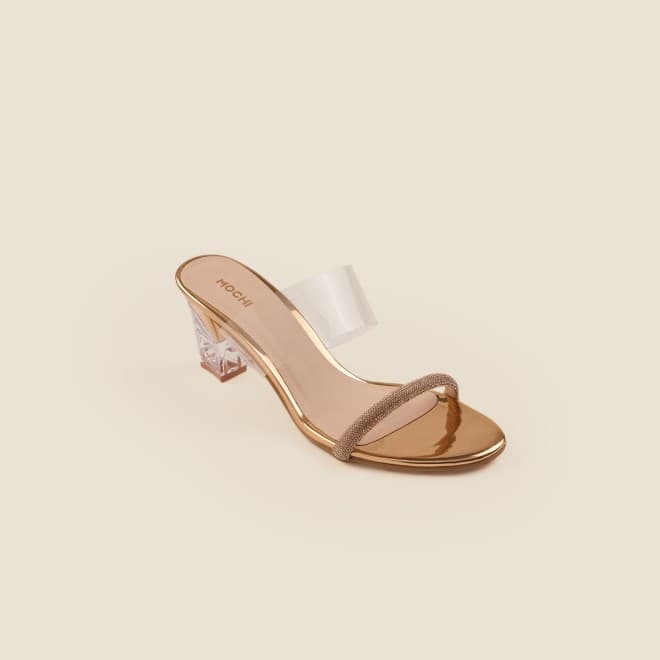 Women Rose-Gold Party Sandals