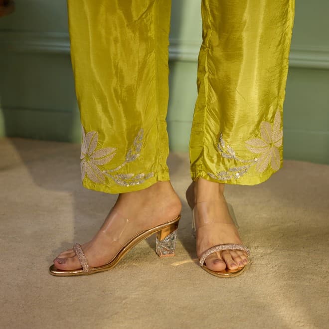 Women Rose-Gold Party Sandals | Mochi Shoes Women Rose-Gold Party Sandals | Mochi Shoes