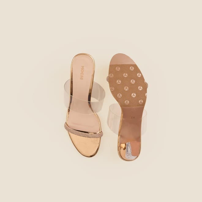 Women Rose-Gold Party Sandals