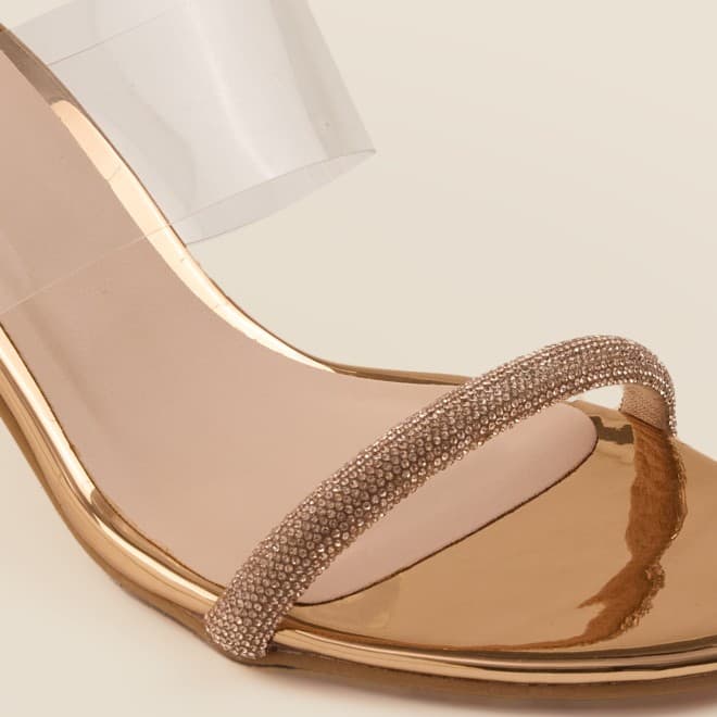 Women Rose-Gold Party Sandals