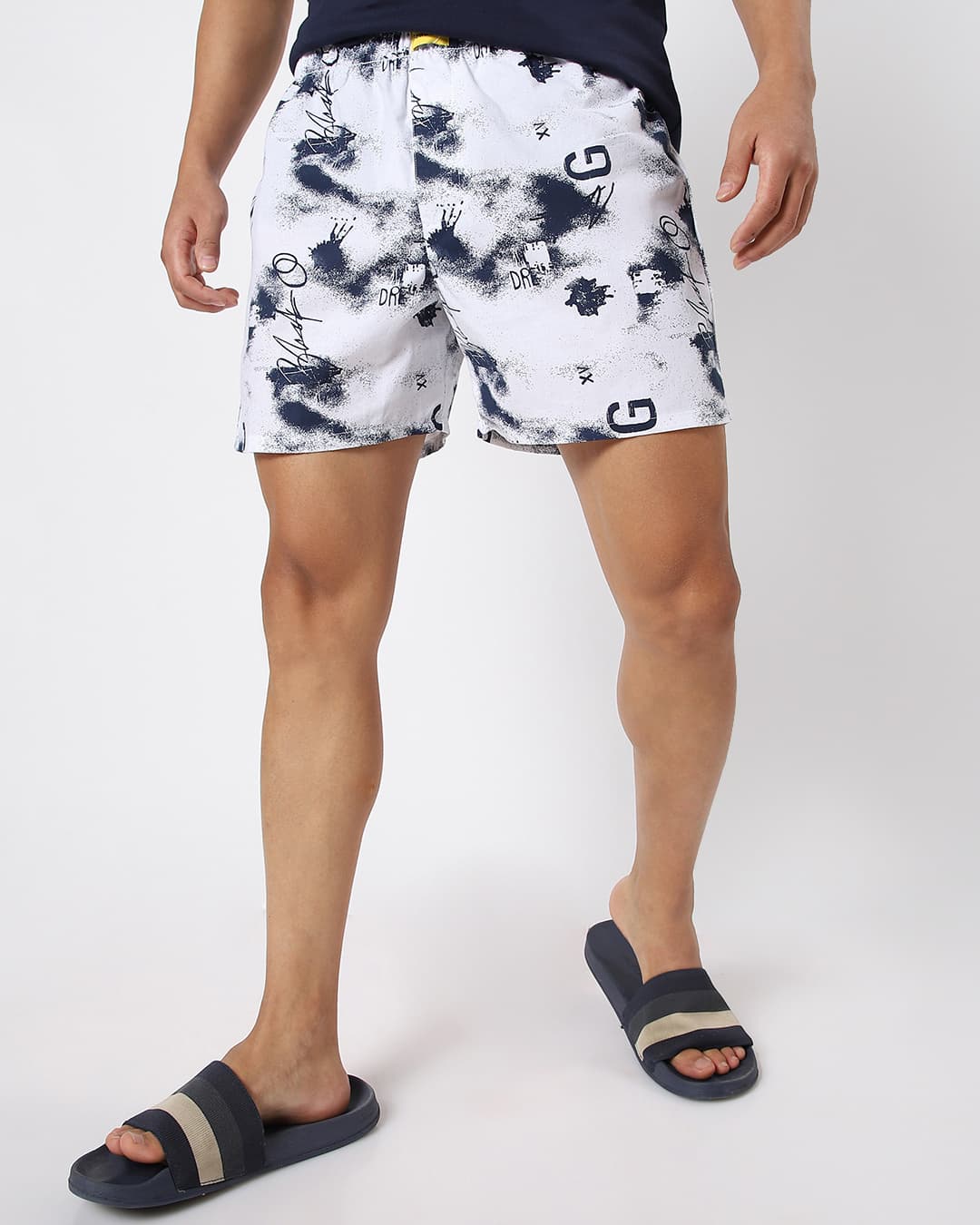 Buy Men's White All Over Printed Boxers Online at Bewakoof | Bewakoof