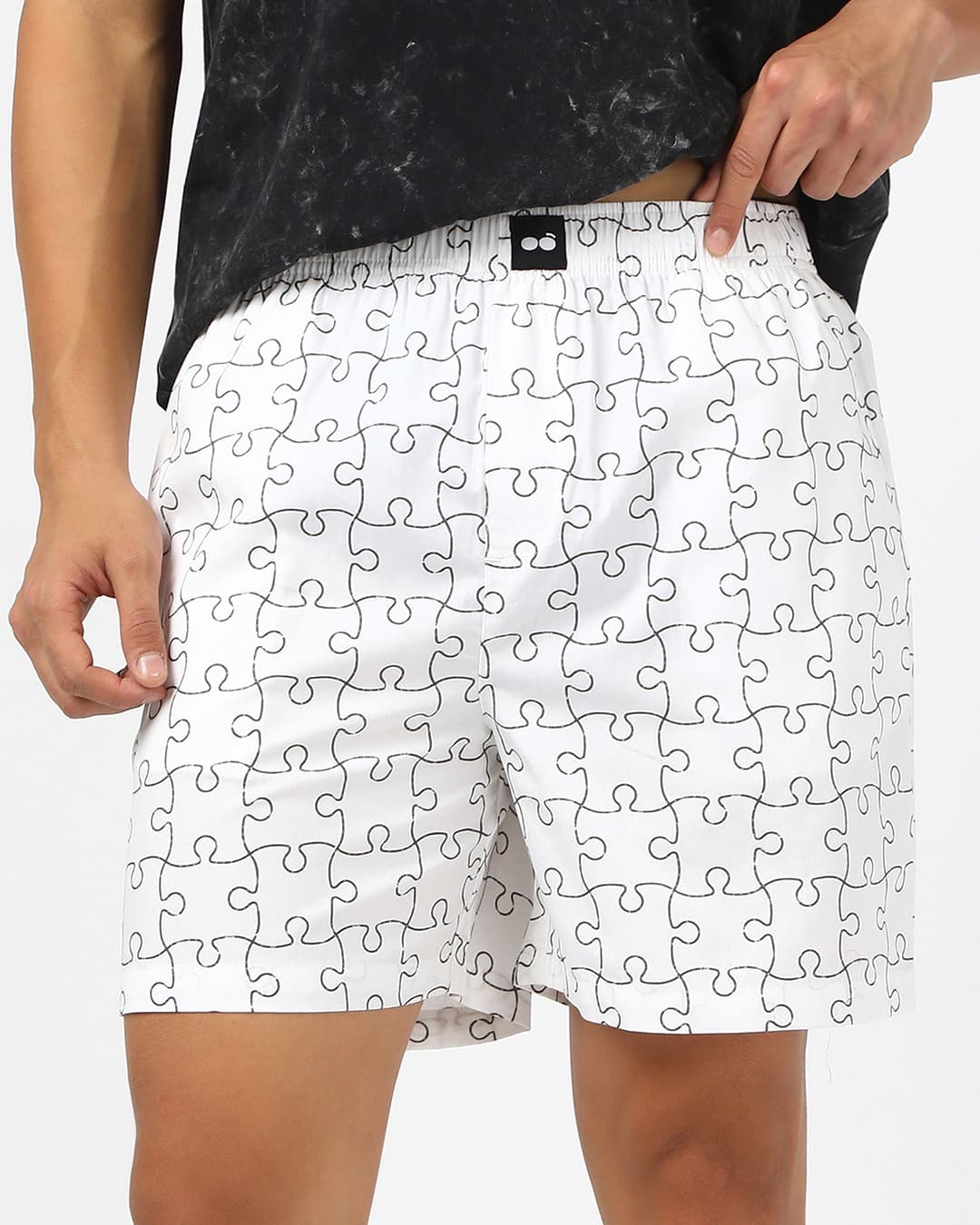 Buy Men's White All Over Printed Boxers Online at Bewakoof | Bewakoof