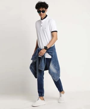 Turtle Casual JEANS TROUSERS OTJT-16978-1001-F/F-JOGGER