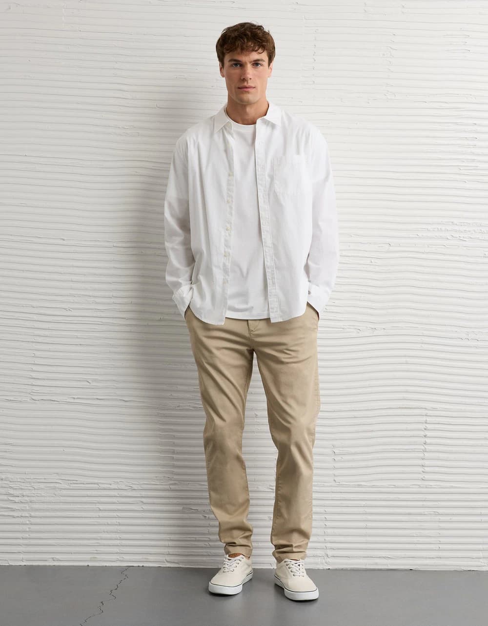 American Eagle Men Light Khaki Flex Athletic Fit Modern Khaki Pant | Aeo American Eagle Men Light Khaki Flex Athletic Fit Modern Khaki Pant | Aeo