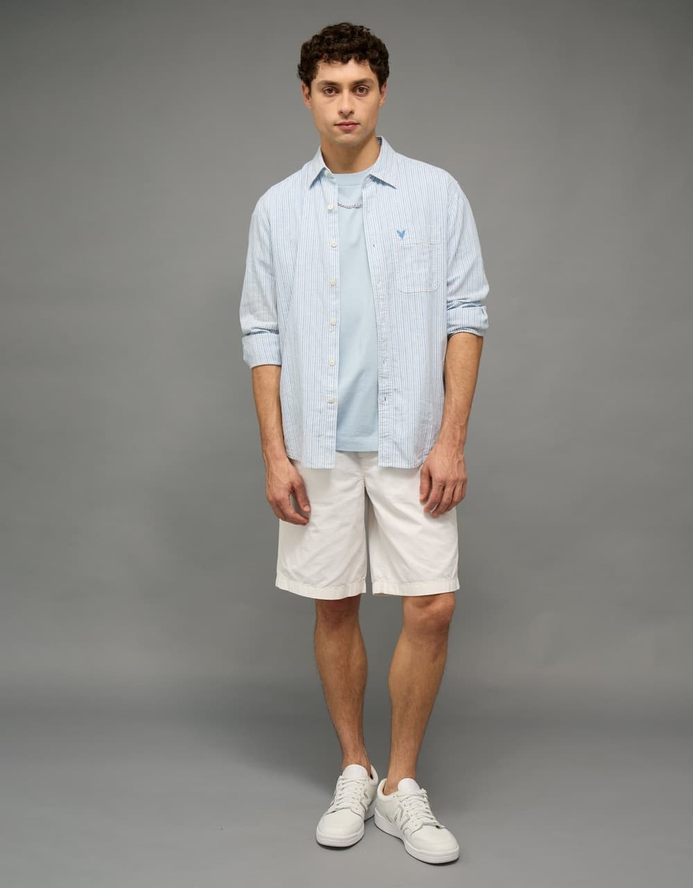 AE Everyday Button-Up Linen Shirt | Aeo