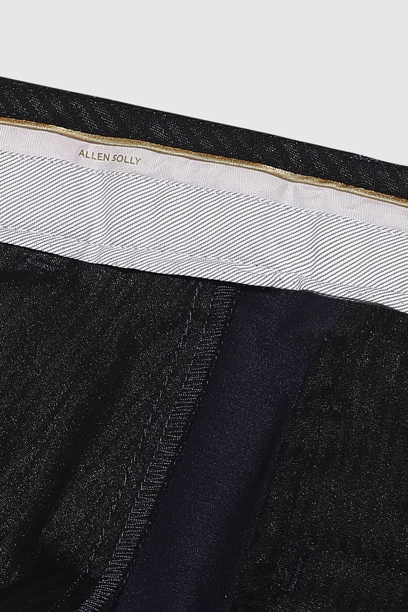 Men Navy Slim Fit Solid Formal Trousers