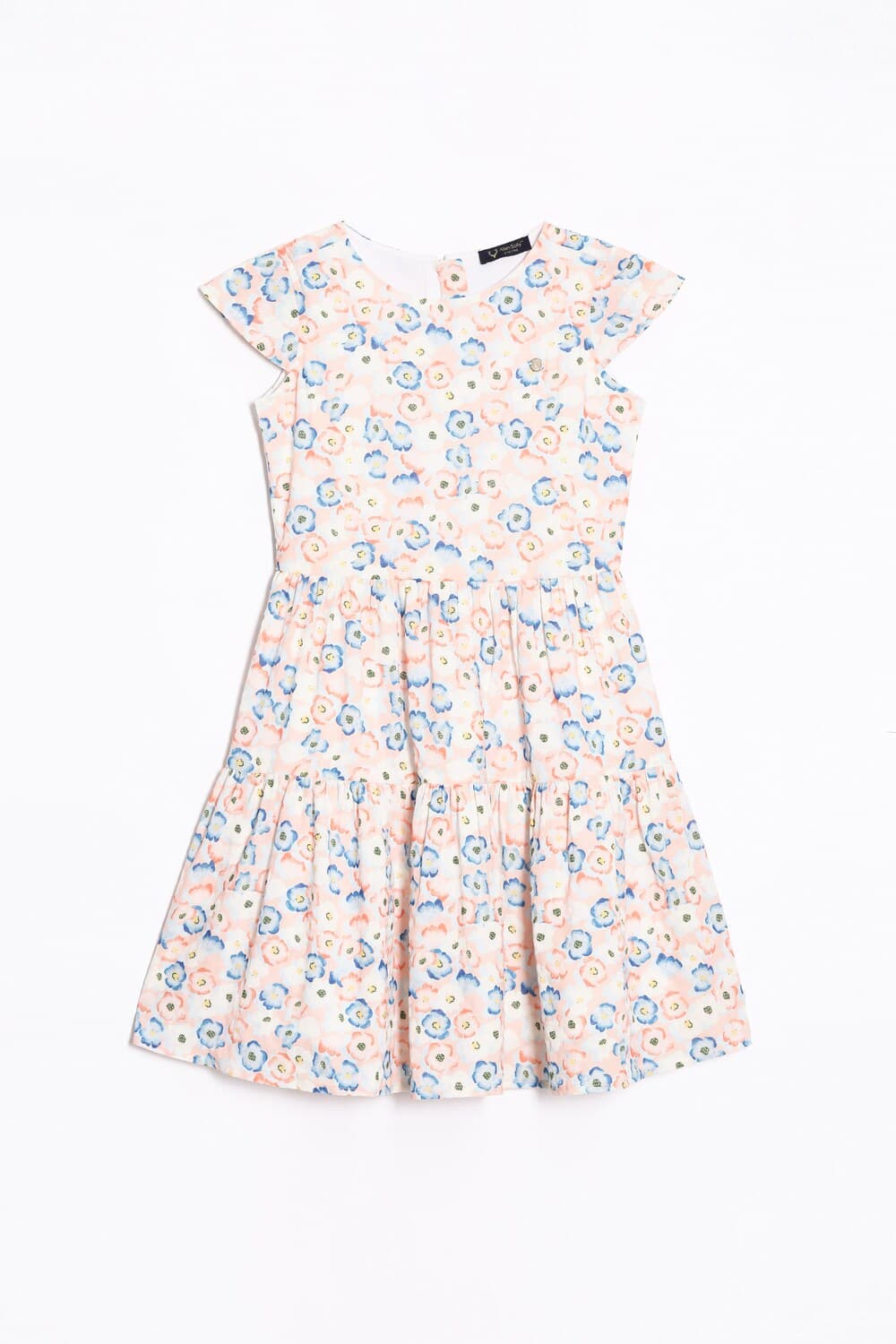 Girls Cream Printed Knee Length Casual Dress | Allen Solly