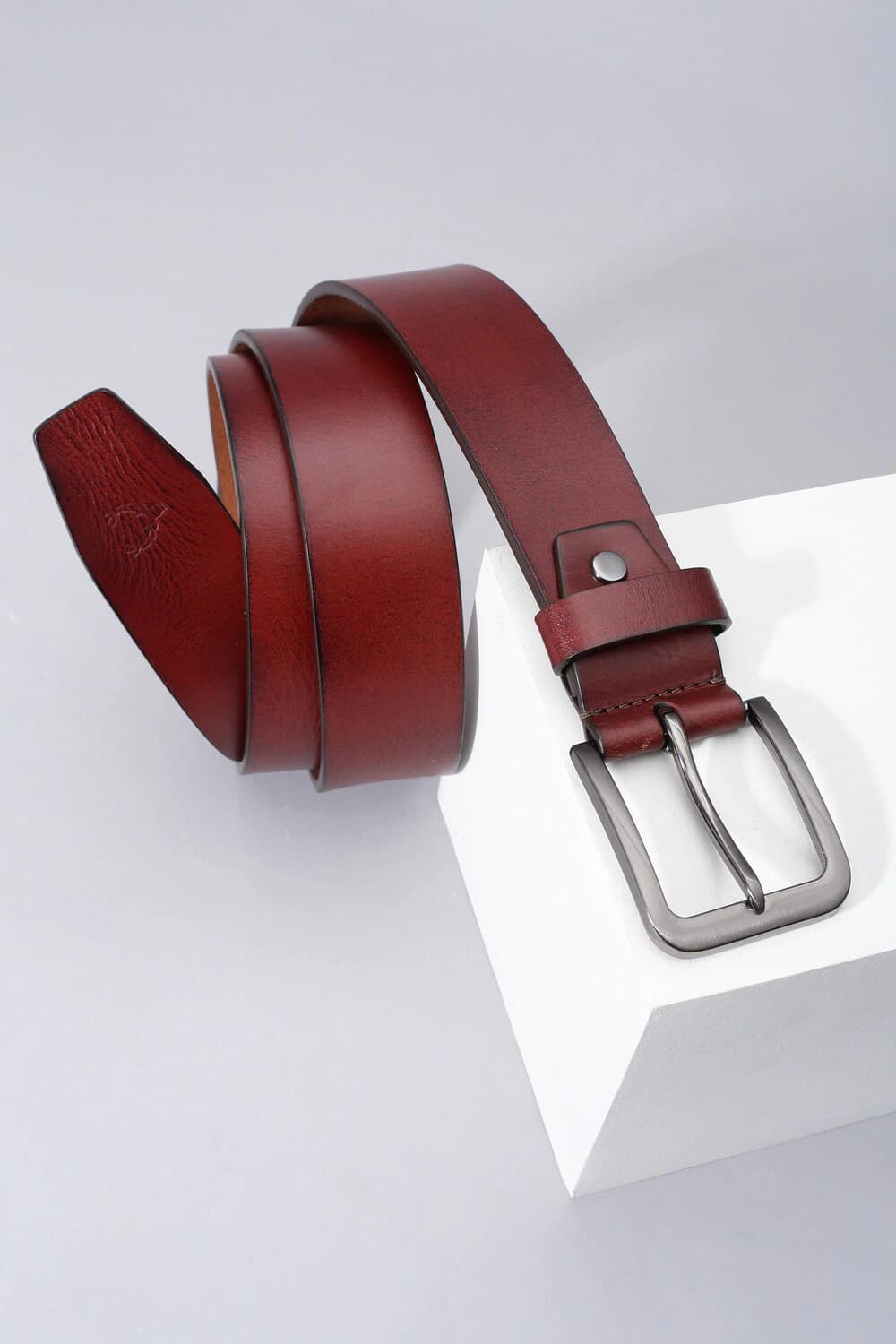 Men Maroon Solid Casual Belt | Allen Solly Men Maroon Solid Casual Belt | Allen Solly