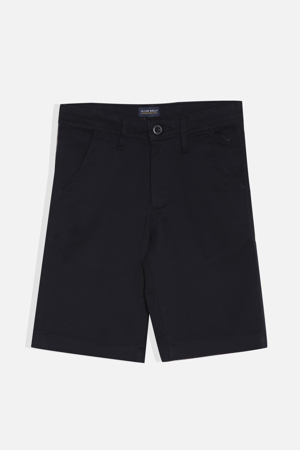Boys Navy Regular Fit Solid Shorts