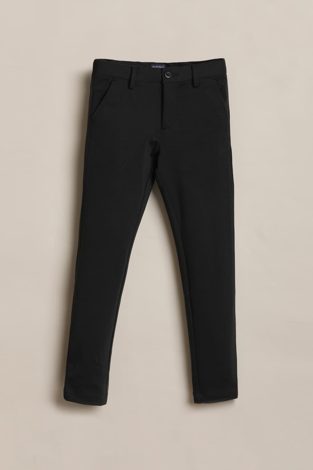 Boys Navy Slim Fit Solid Trousers