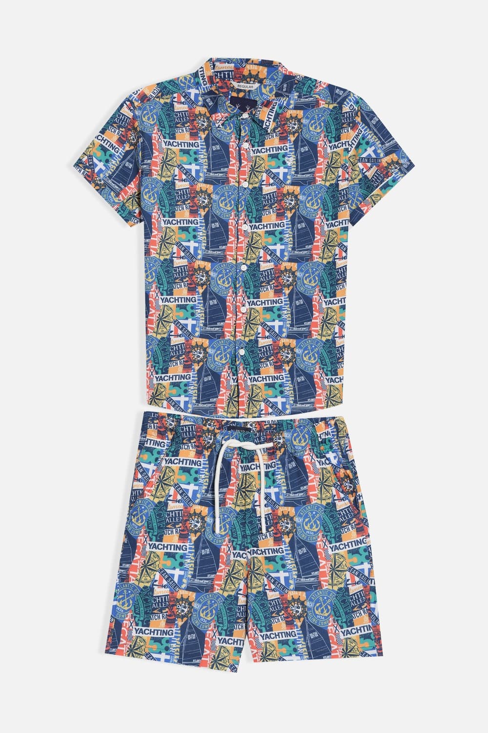 Boys Multi Graphic Print Casual Shirt and Shorts