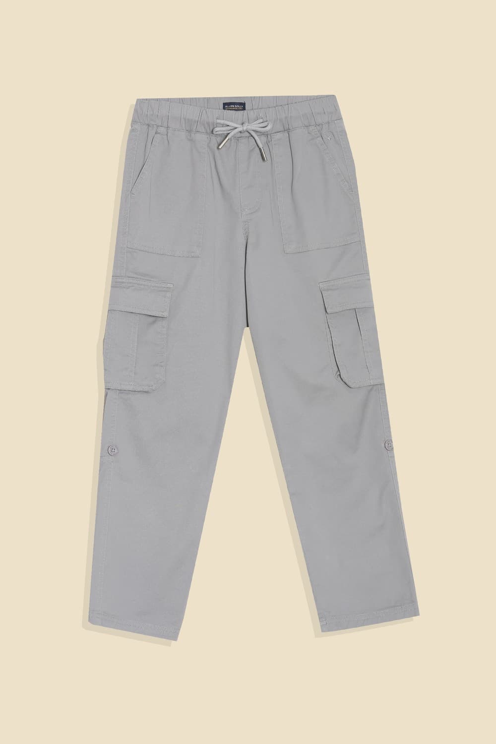 Boys Grey Solid Trousers | Allen Solly