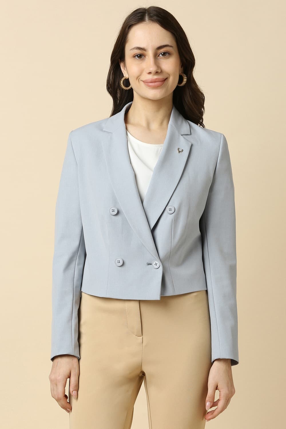 Women Light Blue Blazer