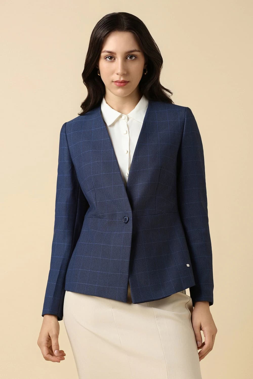 Women Navy Blazer | Allen Solly