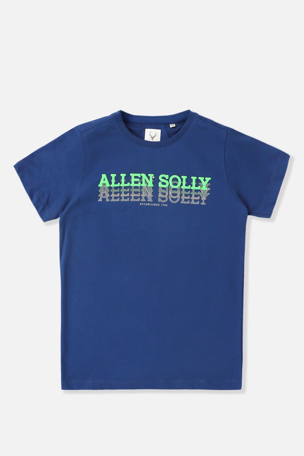 Boys Blue Graphic Printed Crew Neck T-shirt