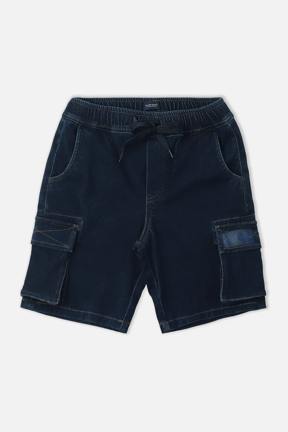 Boys Navy Solid Shorts