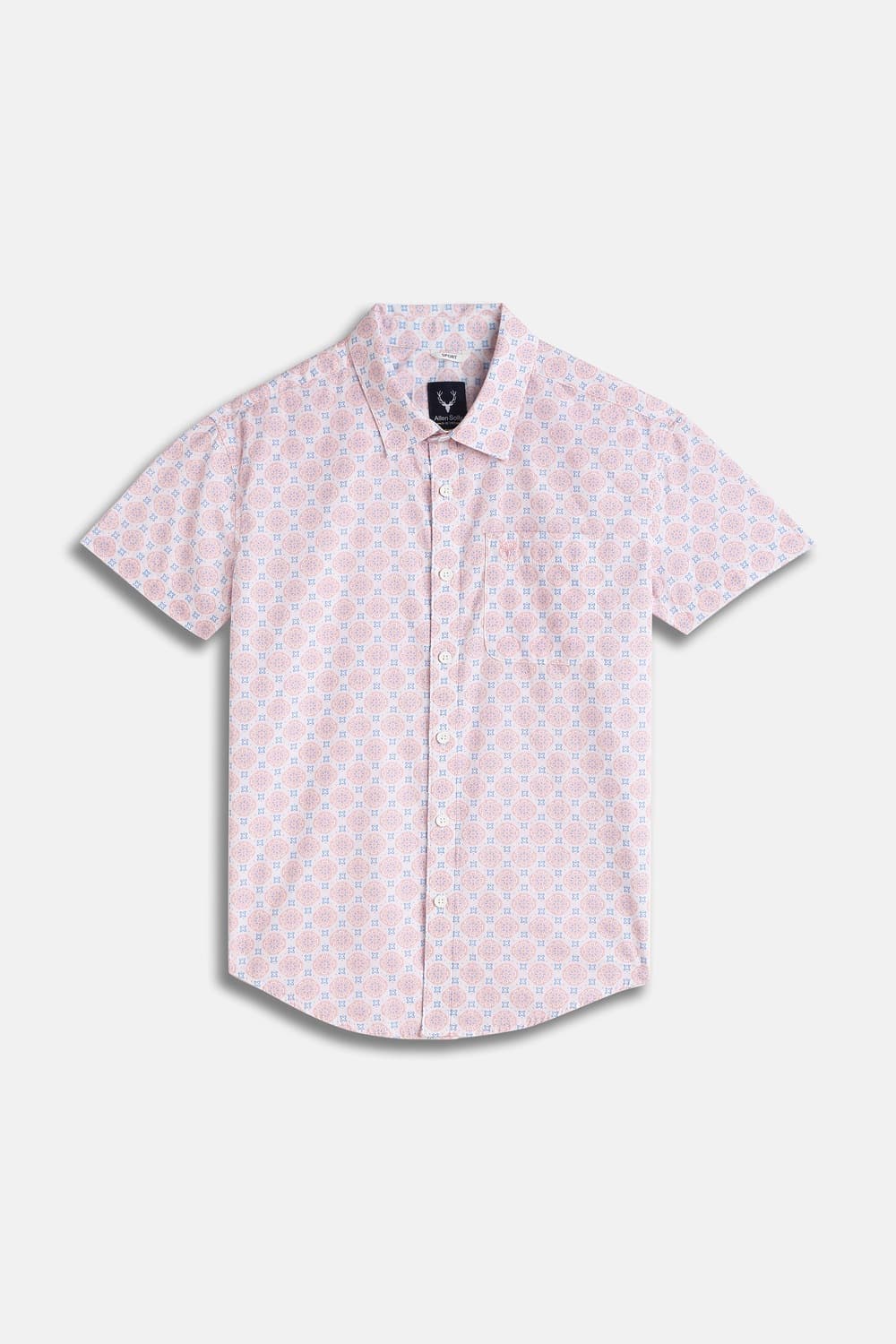 Boys Pink Print Casual Shirt