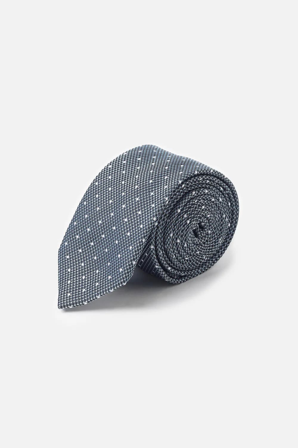 Men Grey Embroidered Formal Tie | Allen Solly