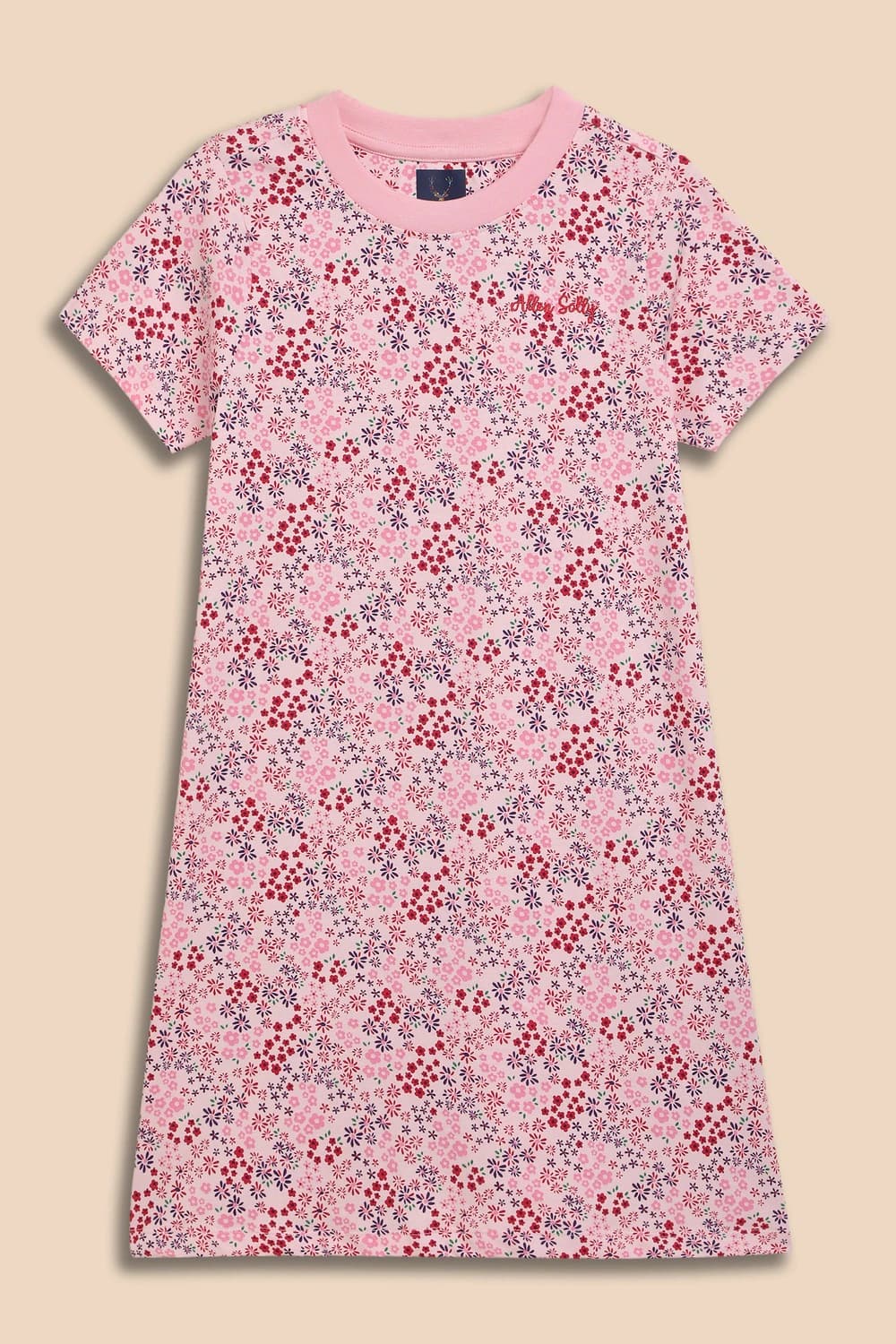 Girls Pink Print Knee Length Casual Dress | Allen Solly