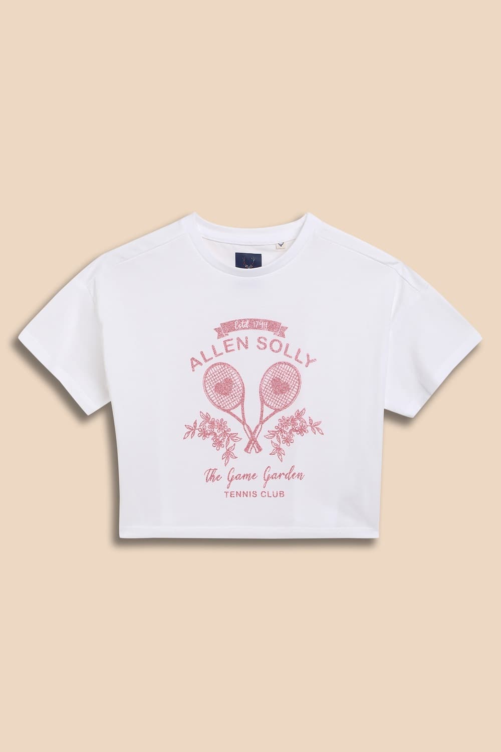 Girls White Graphic Print Casual T-shirt