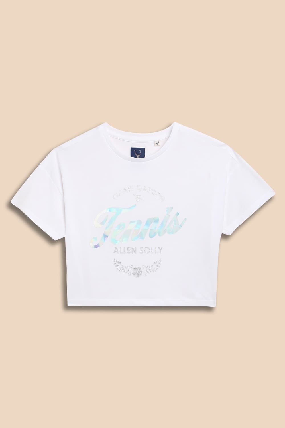 Girls White Graphic Print Casual T-shirt