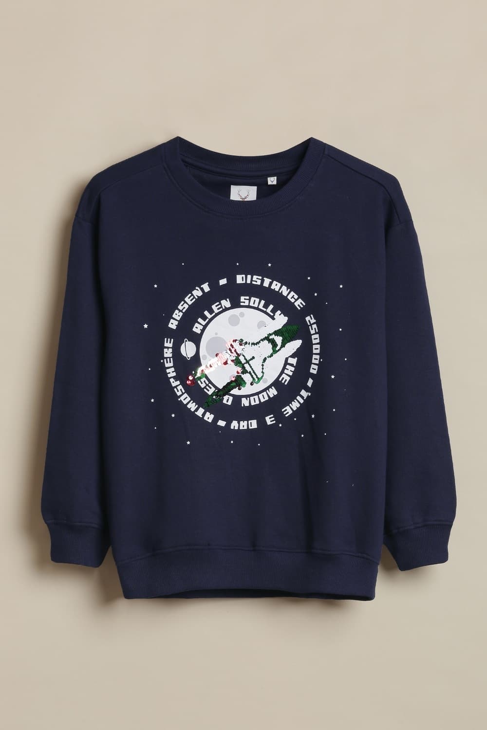Boys Navy Graphic Print Sweatshirt | Allen Solly