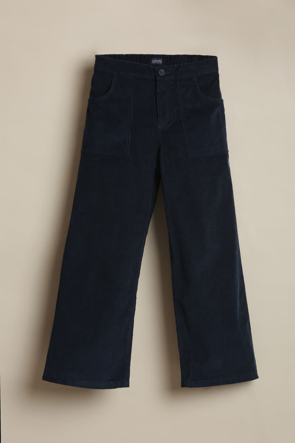 Boys Navy Solid Trousers